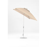 7.5 Ft Frankford Square Patio Umbrella- Crank Auto-Tilt- Polished Silver Anodized Frame