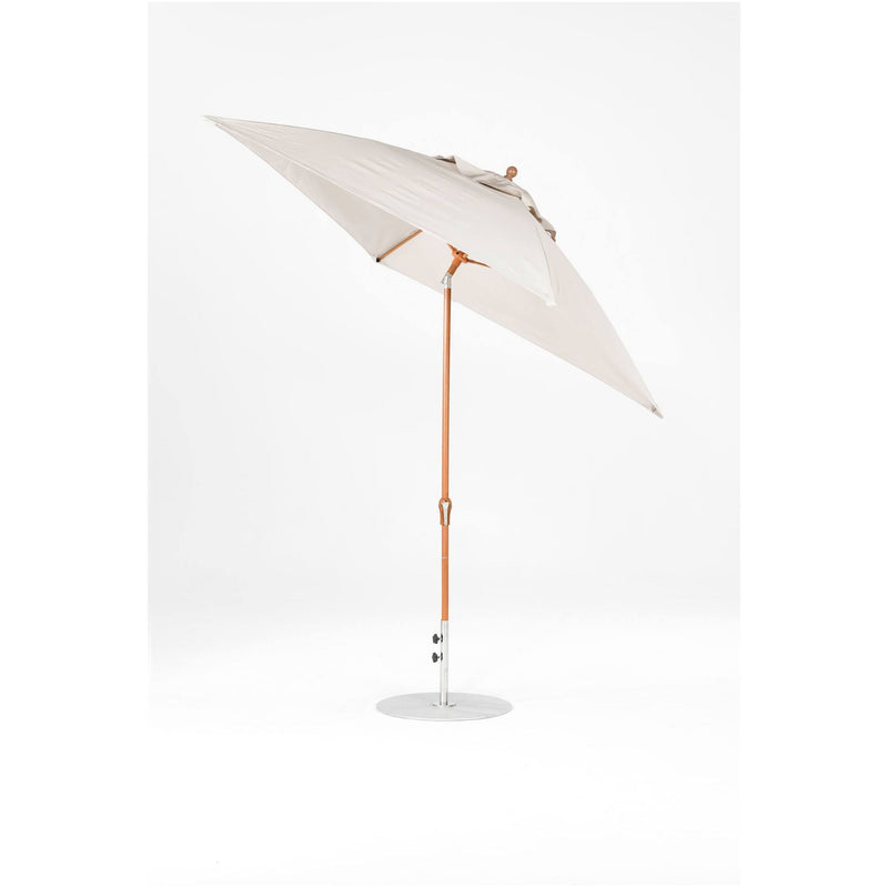 7.5 Ft Frankford Square Patio Umbrella- Crank Auto-Tilt- Wood Grain Frame