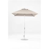 7.5 Ft Square Frankford Patio Umbrella- Crank Lift- Polished Silver Anodized Frame