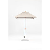 6.5 Ft Square Frankford Patio Umbrella- Crank Lift- Wood Grain Frame