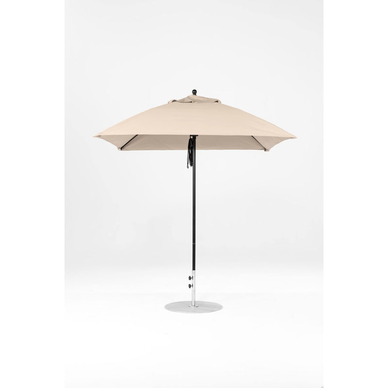 7.5 Ft Square Frankford Patio Umbrella- Pulley Lift- Matte Black Frame