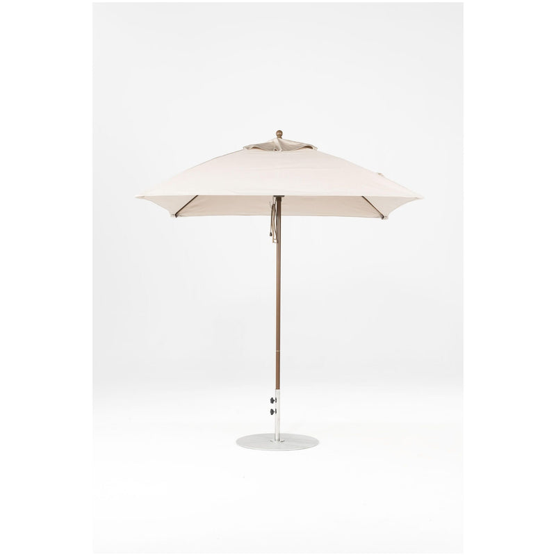 7.5 Ft Square Frankford Patio Umbrella- Pulley Lift- Matte Bronze Frame
