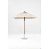 7.5 Ft Square Frankford Patio Umbrella- Pulley Lift- Wood Grain Frame