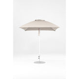 7.5 Ft Square Frankford Patio Umbrella- Pulley Lift- Matte White Frame