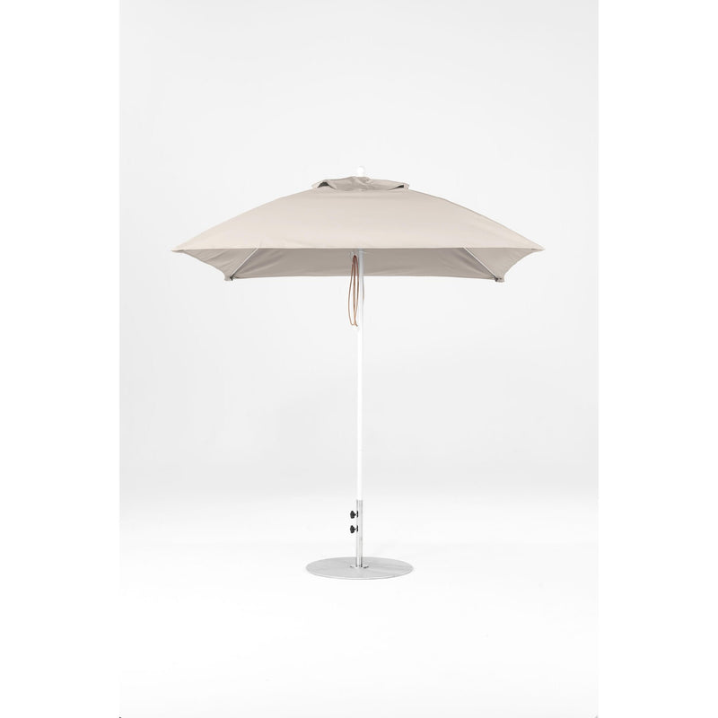 7.5 Ft Square Frankford Patio Umbrella- Pulley Lift- Matte White Frame