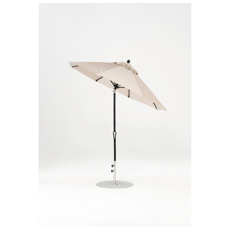 7.5 Ft Octagonal Frankford Patio Umbrella- Crank Auto-Tilt- Matte Black Frame
