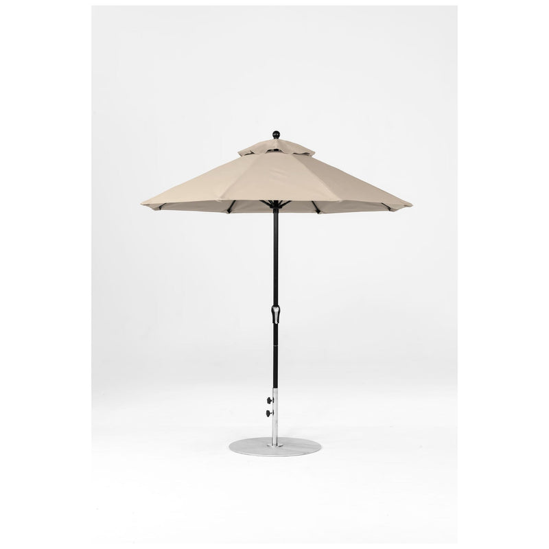 7.5 Ft Octagonal Frankford Patio Umbrella- Crank Lift- Matte Black Frame