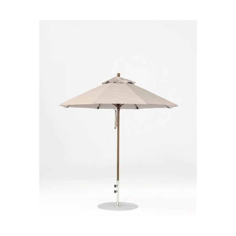 7.5 Ft Octagonal Frankford Patio Umbrella- Pulley Lift- Matte Bronze Frame