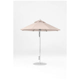 7.5 Ft Octagonal Frankford Patio Umbrella- Pulley Lift- Matte Silver Frame