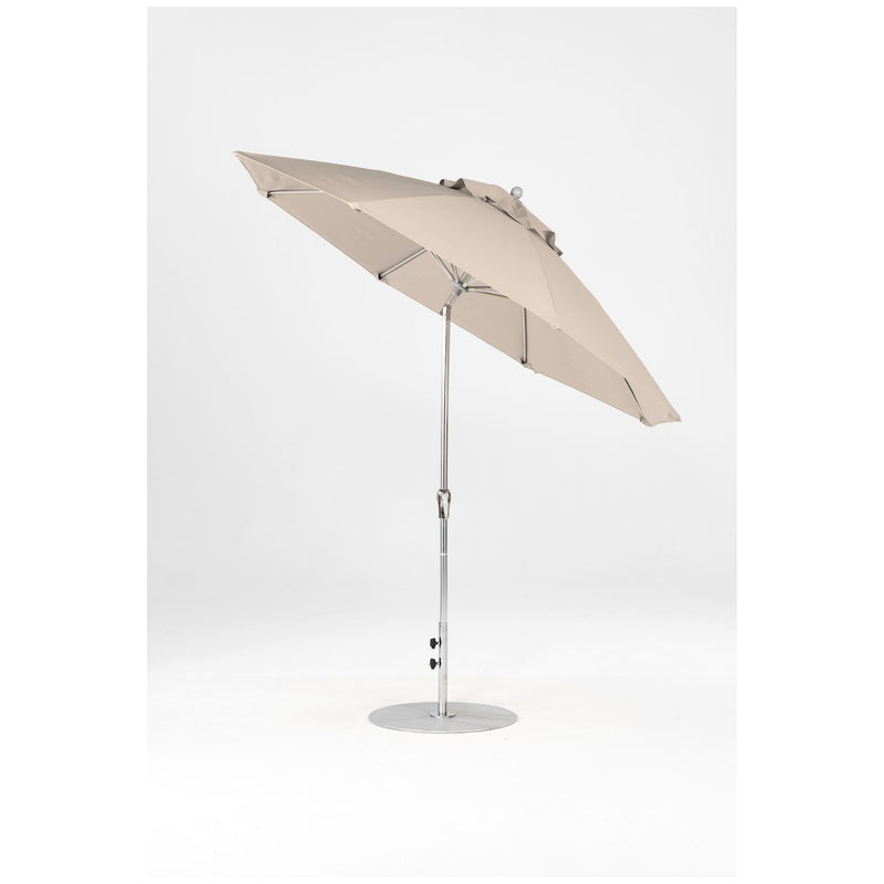 9 Ft Octagonal Frankford Patio Umbrella- Crank Auto-Tilt- Matte Silver Frame