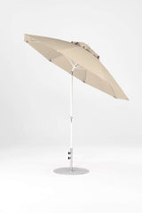9 Ft Octagonal Frankford Patio Umbrella- Crank Auto-Tilt- Matte White Frame