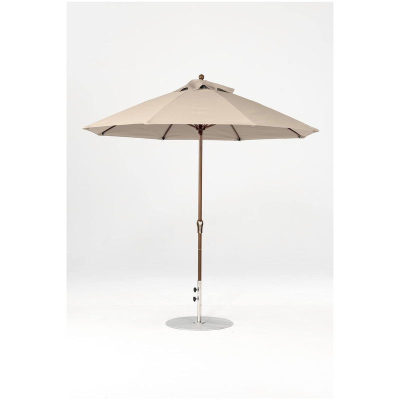 9 Ft Octagonal Frankford Patio Umbrella- Crank Lift- Matte Bronze Frame