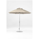 9 Ft Octagonal Frankford Patio Umbrella- Crank Lift- Polished Silver Anodized Frame