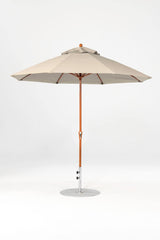 9 Ft Octagonal Frankford Patio Umbrella- Crank Lift- Wood Grain Frame