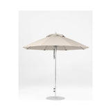 9 Ft Octagonal Frankford Patio Umbrella- Pulley Lift- Matte Silver Frame