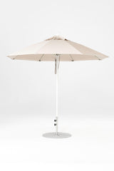 9 Ft Octagonal Frankford Patio Umbrella- Pulley Lift- Matte White Frame