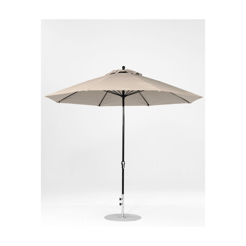 11 Ft Octagonal Frankford Patio Umbrella- Crank Lift- Matte Black Frame