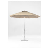 11 Ft Octagonal Frankford Patio Umbrella- Crank Lift- Polished Silver Anodized Frame