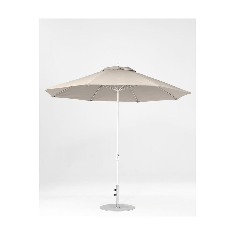 11 Ft Octagonal Frankford Patio Umbrella- Crank Lift- Matte White Frame