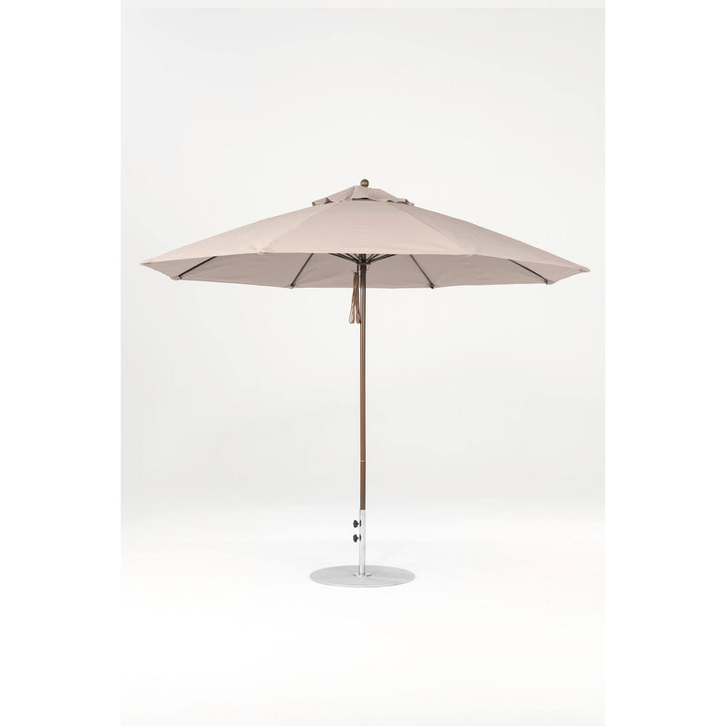 11 Ft Octagonal Frankford Patio Umbrella- Pulley Lift- Matte Bronze Frame