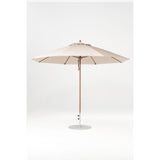 11 Ft Octagonal Frankford Patio Umbrella- Pulley Lift- Wood Grain Frame