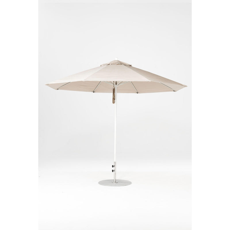 11 Ft Octagonal Frankford Patio Umbrella- Pulley Lift- Matte White Frame
