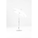 6.5 Ft Frankford Square Patio Umbrella- Crank Auto-Tilt- Matte Silver Frame