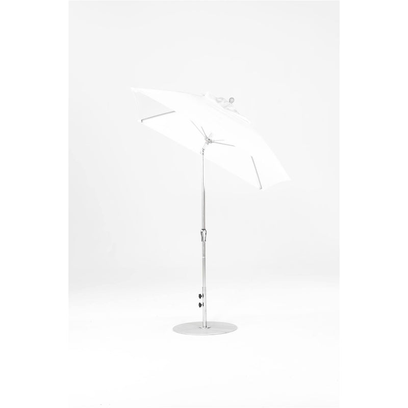 6.5 Ft Frankford Square Patio Umbrella- Crank Auto-Tilt- Matte Silver Frame