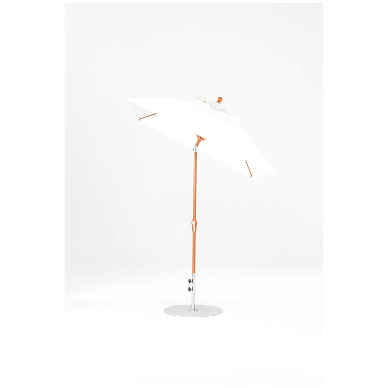 6.5 Ft Frankford Square Patio Umbrella- Crank Auto-Tilt- Wood Grain Frame