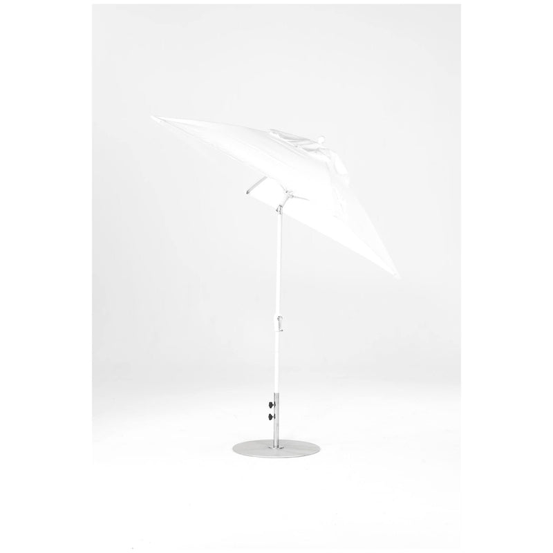 6.5 Ft Frankford Square Patio Umbrella- Crank Auto-Tilt- Matte White Frame