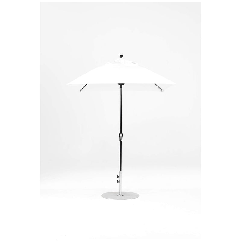 6.5 Ft Square Frankford Patio Umbrella- Crank Lift- Matte Black Frame