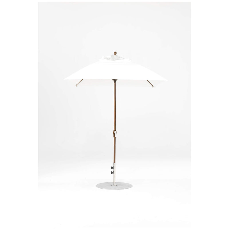 6.5 Ft Square Frankford Patio Umbrella- Crank Lift- Matte Bronze Frame