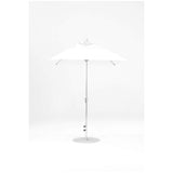 6.5 Ft Square Frankford Outdoor Patio Umbrella- Crank Lift - Polished Silver Anodized Frame