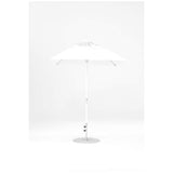 6.5 Ft Square Frankford Patio Umbrella- Crank Lift- Matte White Frame