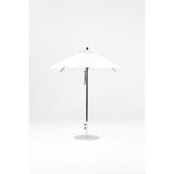 6.5 Ft Square Frankford Patio Umbrella- Pulley Lift- Matte Black Frame