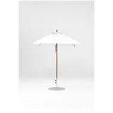 6.5 Ft Square Frankford Patio Umbrella- Pulley Lift- Matte Bronze Frame