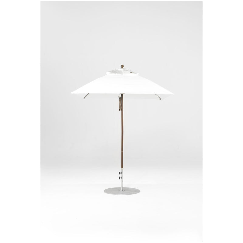 6.5 Ft Square Frankford Patio Umbrella- Pulley Lift- Matte Bronze Frame