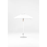 6.5 Ft Square Frankford Patio Umbrella- Pulley Lift- Matte White Frame