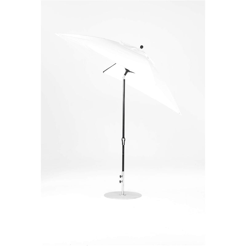 7.5 Ft Frankford Square Patio Umbrella- Crank Auto-Tilt- Matte Black Frame
