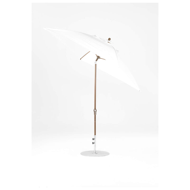 7.5 Ft Frankford Square Patio Umbrella- Crank Auto-Tilt- Matte Bronze Frame