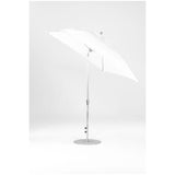 7.5 Ft Frankford Square Patio Umbrella- Crank Auto-Tilt- Polished Silver Anodized Frame