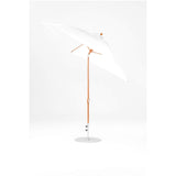 7.5 Ft Frankford Square Patio Umbrella- Crank Auto-Tilt- Wood Grain Frame