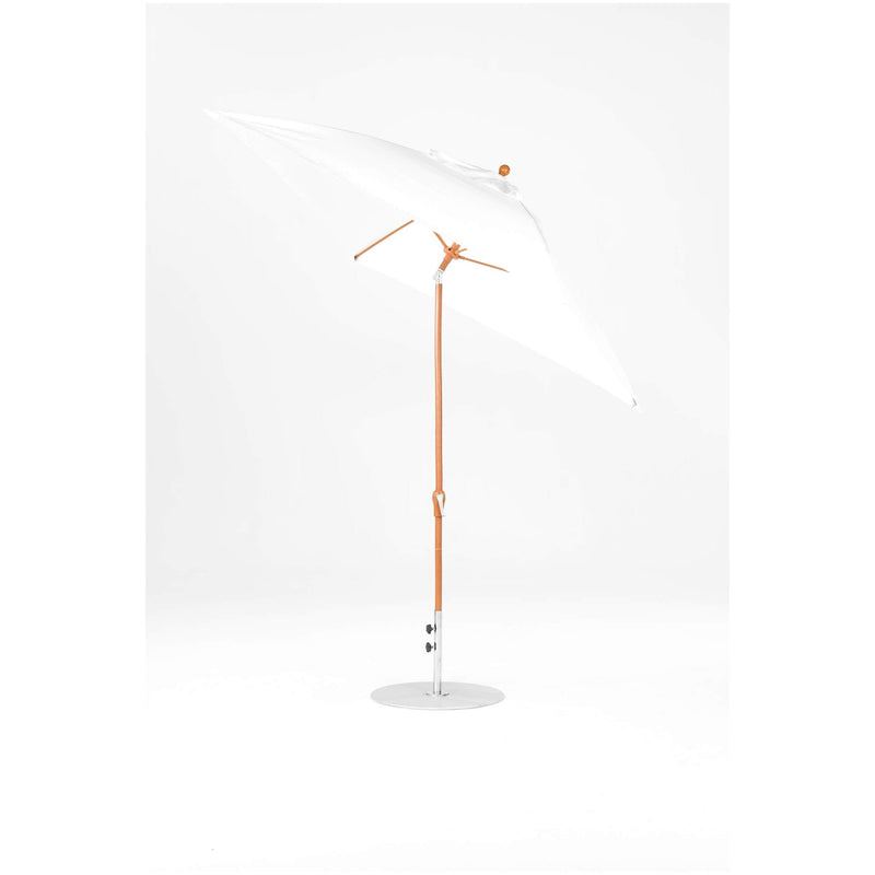 7.5 Ft Frankford Square Patio Umbrella- Crank Auto-Tilt- Wood Grain Frame