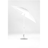 7.5 Ft Frankford Square Patio Umbrella- Crank Auto-Tilt- Matte White Frame