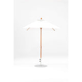 6.5 Ft Square Frankford Patio Umbrella- Crank Lift- Wood Grain Frame