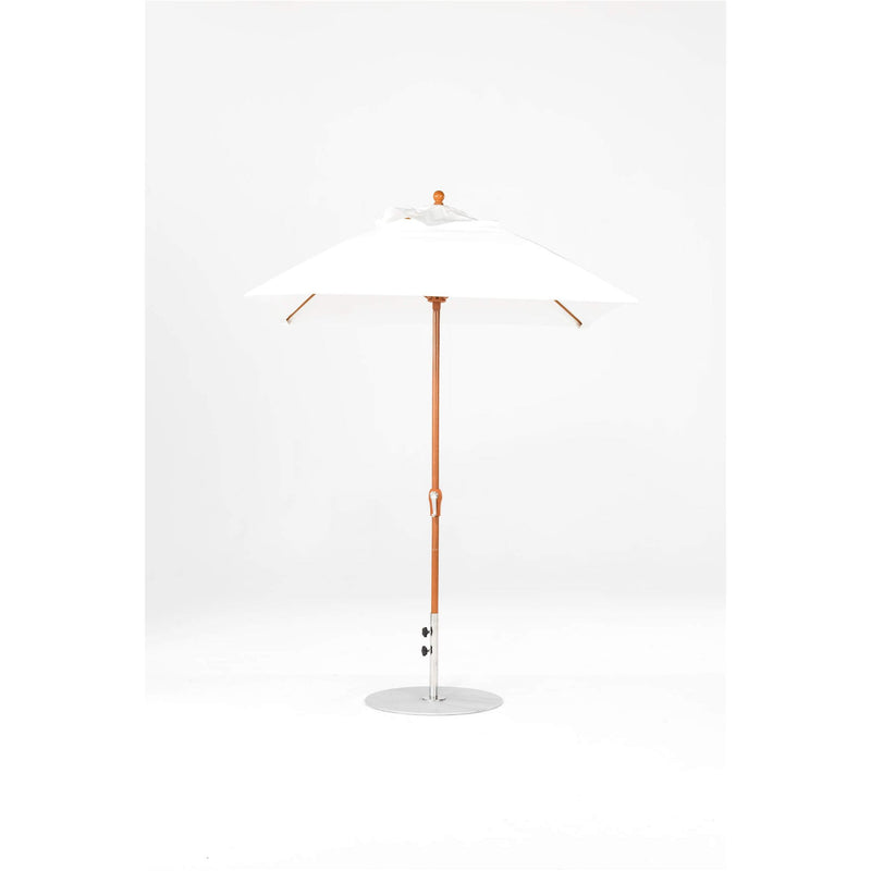 6.5 Ft Square Frankford Patio Umbrella- Crank Lift- Wood Grain Frame