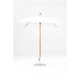 7.5 Ft Square Frankford Patio Umbrella- Crank Lift- Wood Grain Frame
