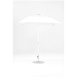 7.5 Ft Square Frankford Patio Umbrella- Crank Lift- Matte White Frame