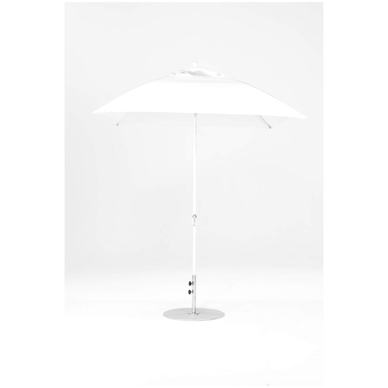 7.5 Ft Square Frankford Patio Umbrella- Crank Lift- Matte White Frame