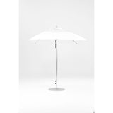 7.5 Ft Square Frankford Patio Umbrella- Pulley Lift- Matte Silver Frame